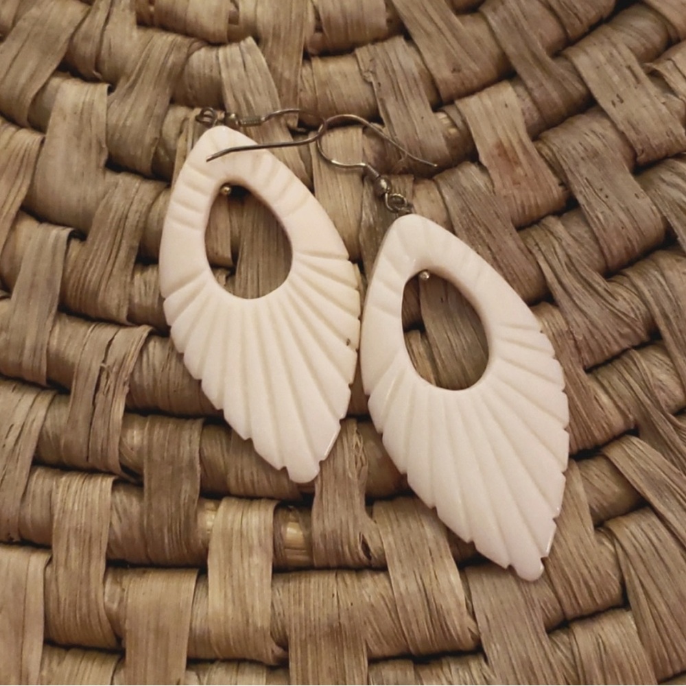 Noonday Carved Plume earrings